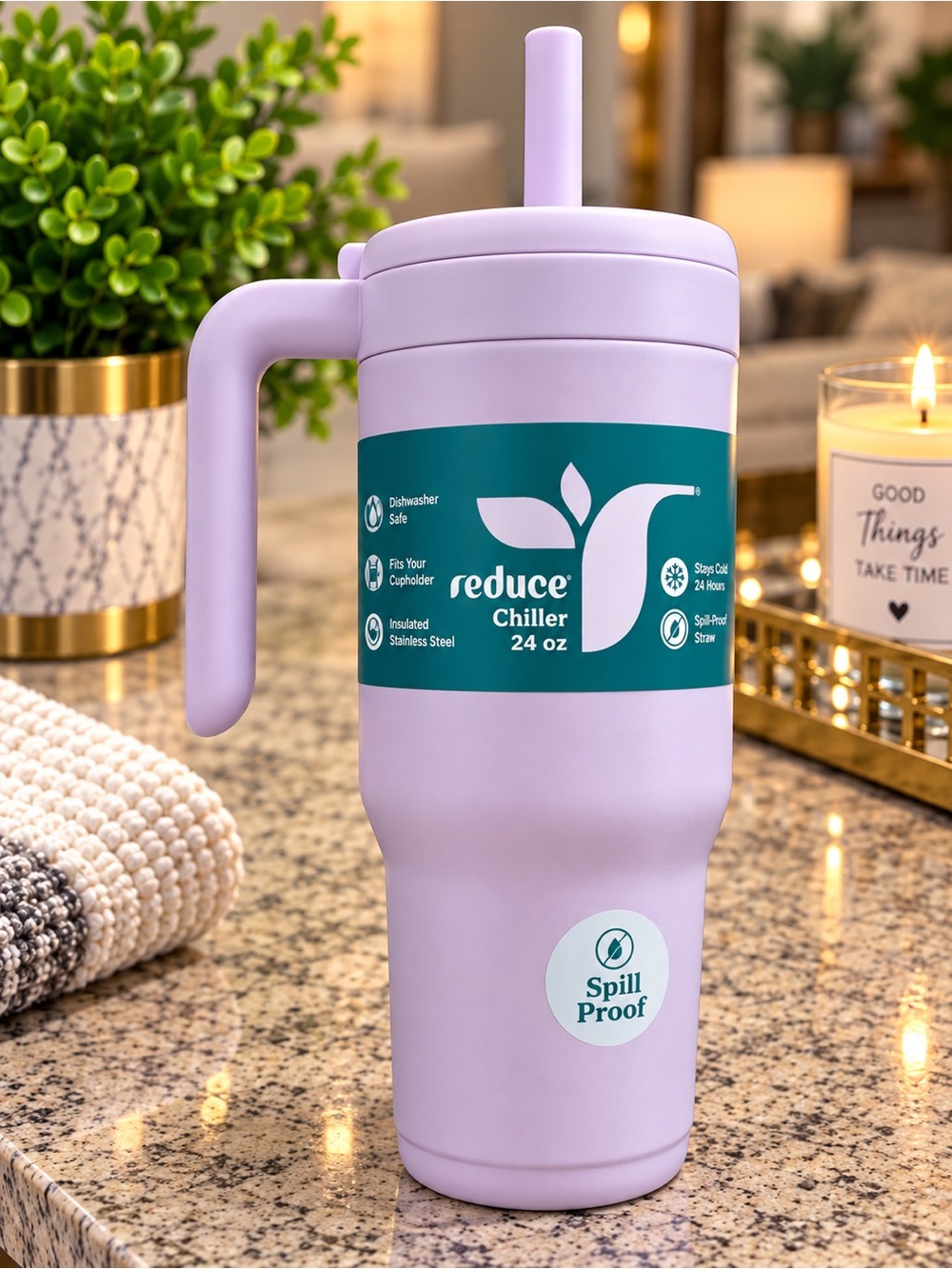 Reduce Chiller 24 oz Insulated Travel Cup — Lavender